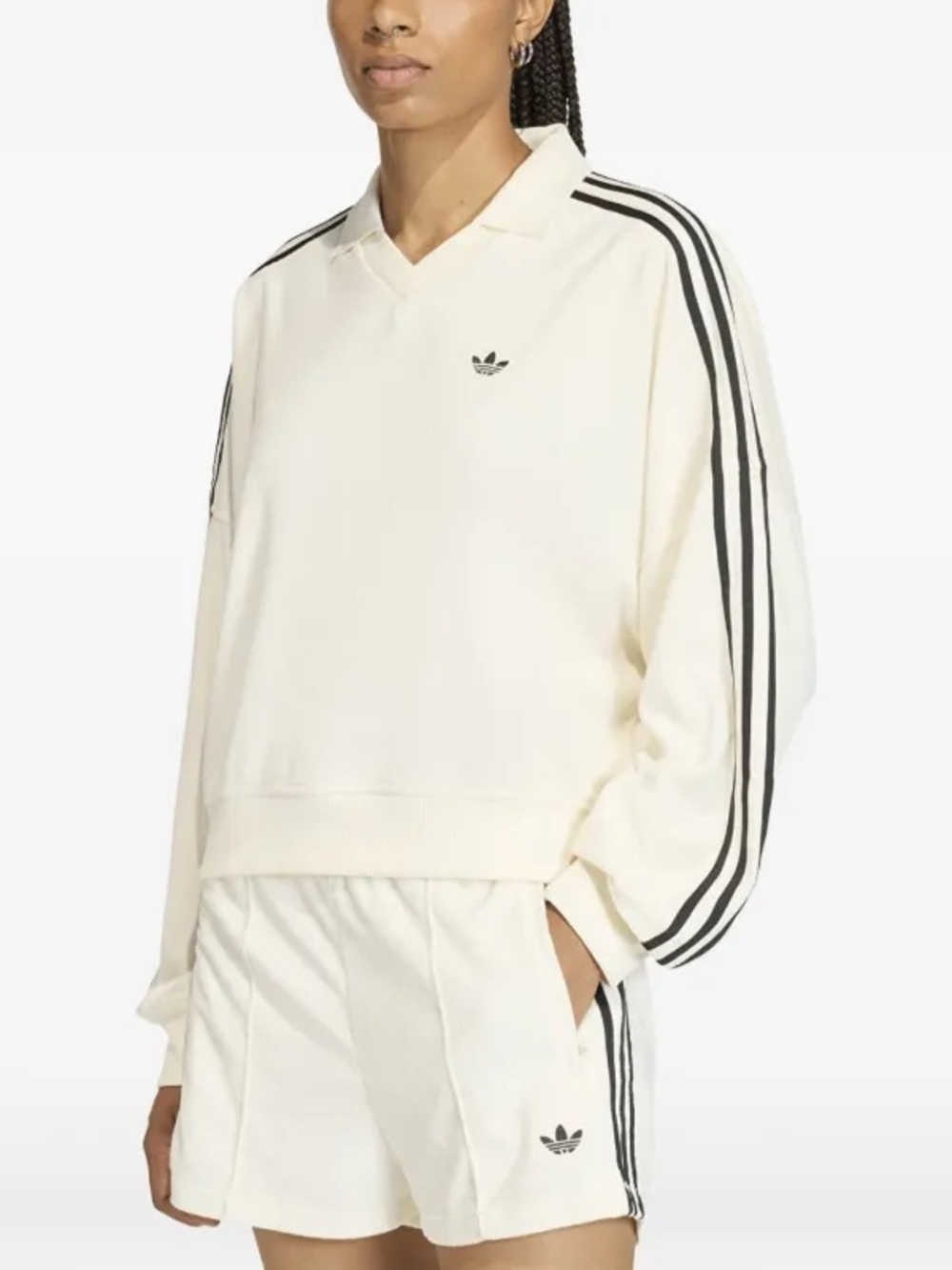 adidas V-neck terry towel polo shirt